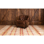 Yellowstone Buffalo Curved Back Tufted Chair