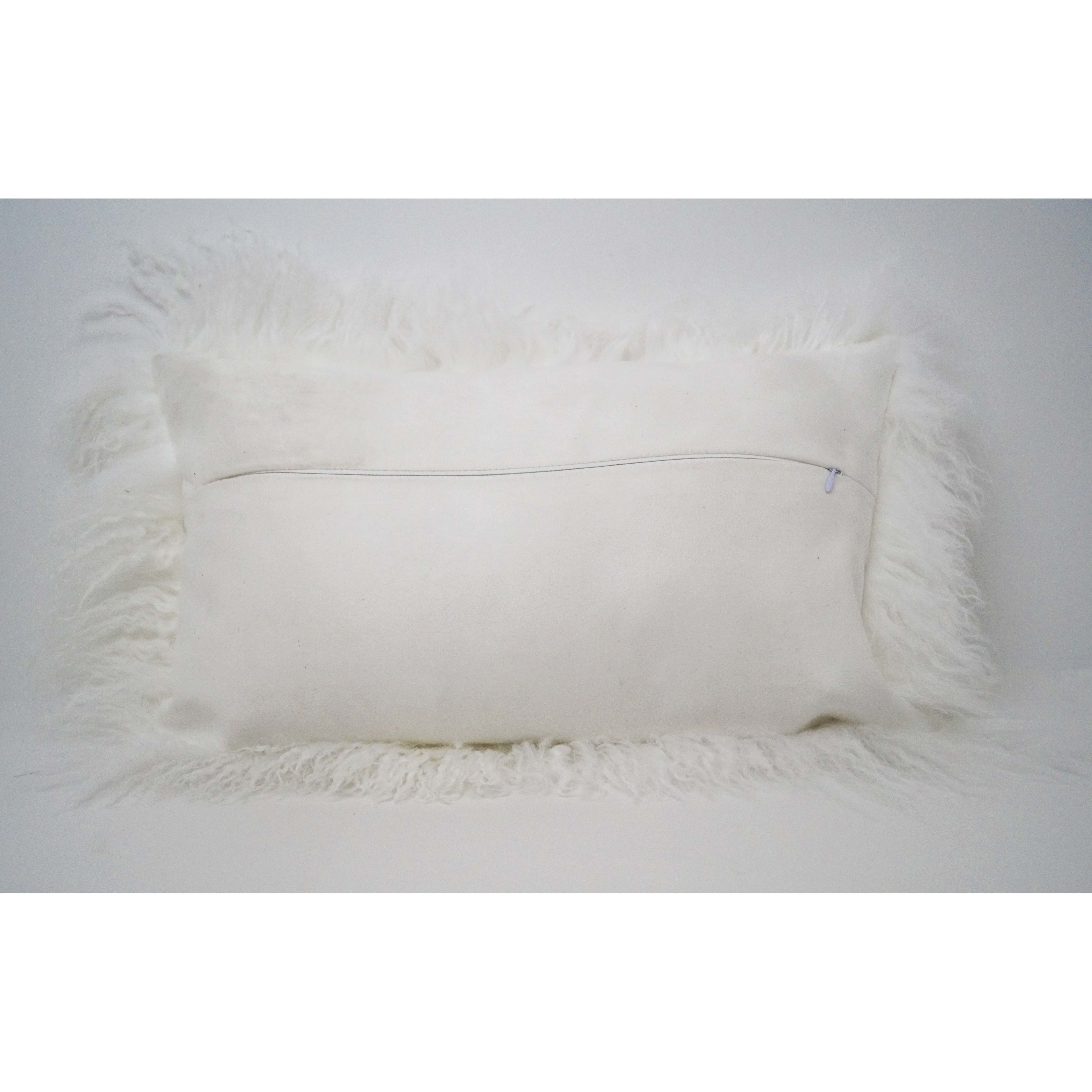 Tibetan Sheep Throw Pillow - White
