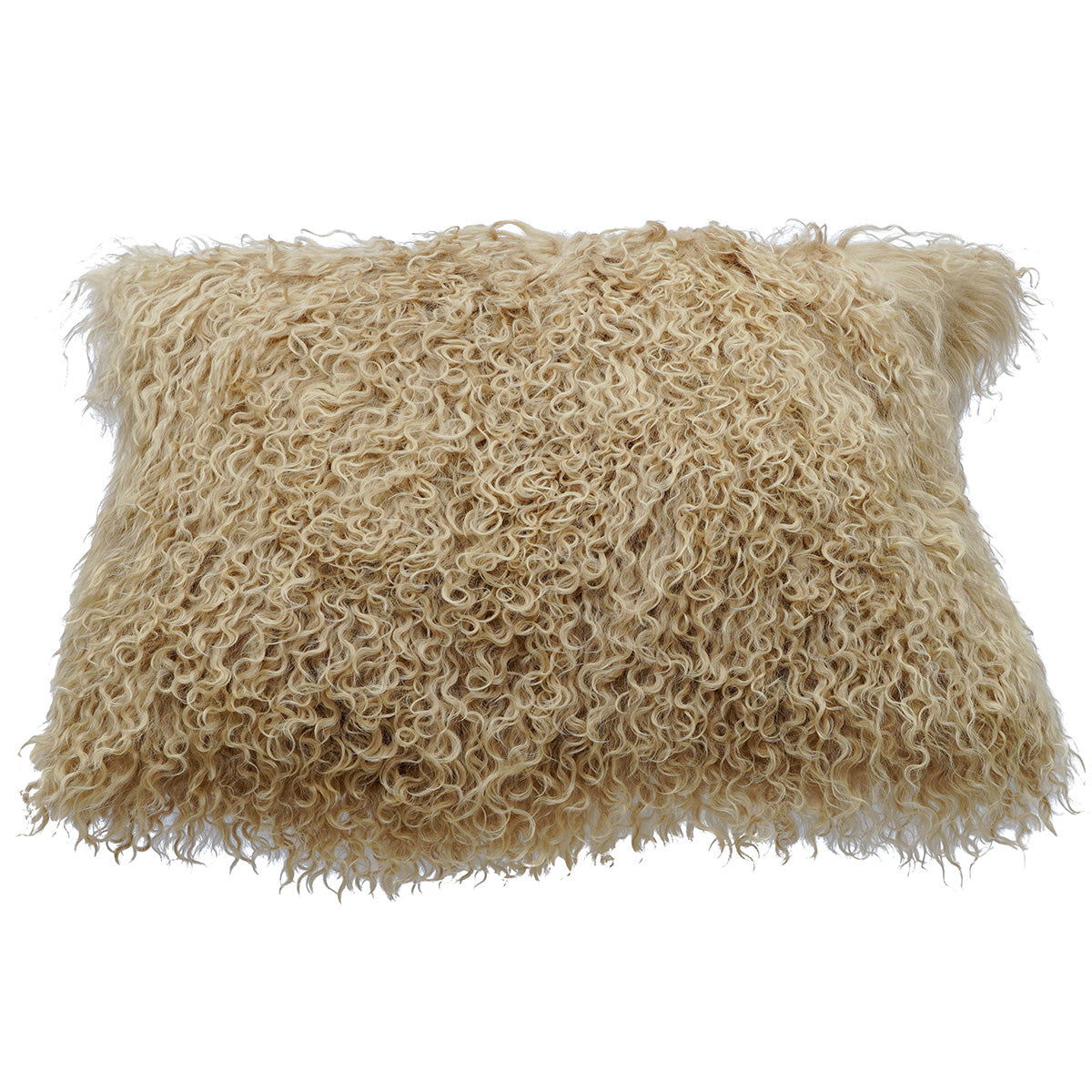 Tibetan Sheep Throw Pillow - Champagne