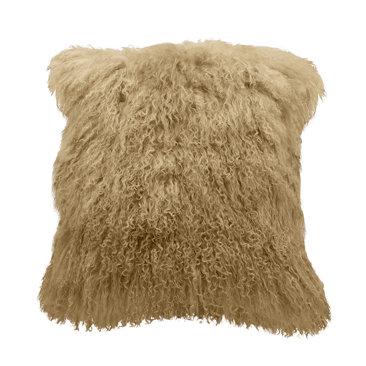 Tibetan Sheep Throw Pillow - Champagne