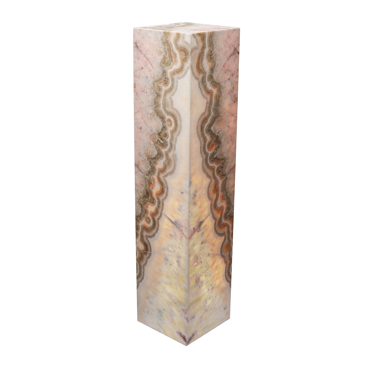 Large Cube Smooth Edge Lazul Lamp
