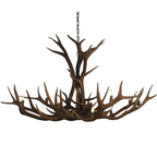 12 Light Single Tier Elk Antler Chandelier