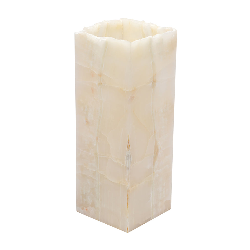 Small Cube Natural Edge White Ice Lamp