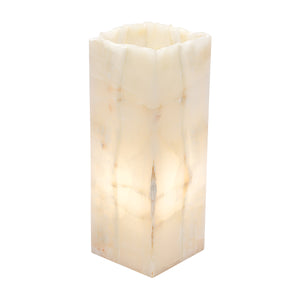 Small Cube Natural Edge White Ice Lamp