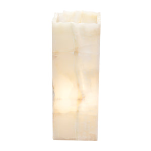 Small Cube Natural Edge White Ice Lamp