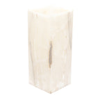 Medium Cube Natural Edge White Ice Lamp
