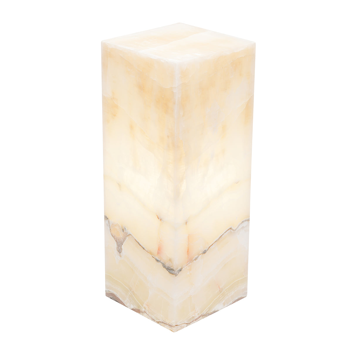 Medium Cube Smooth Edge White Ice Lamp