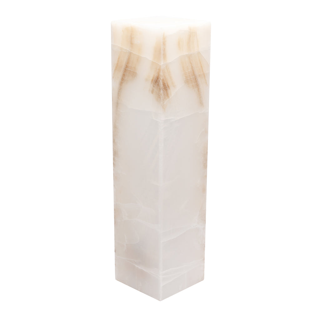 Medium Large Cube Natural Edge White Ice Lamp