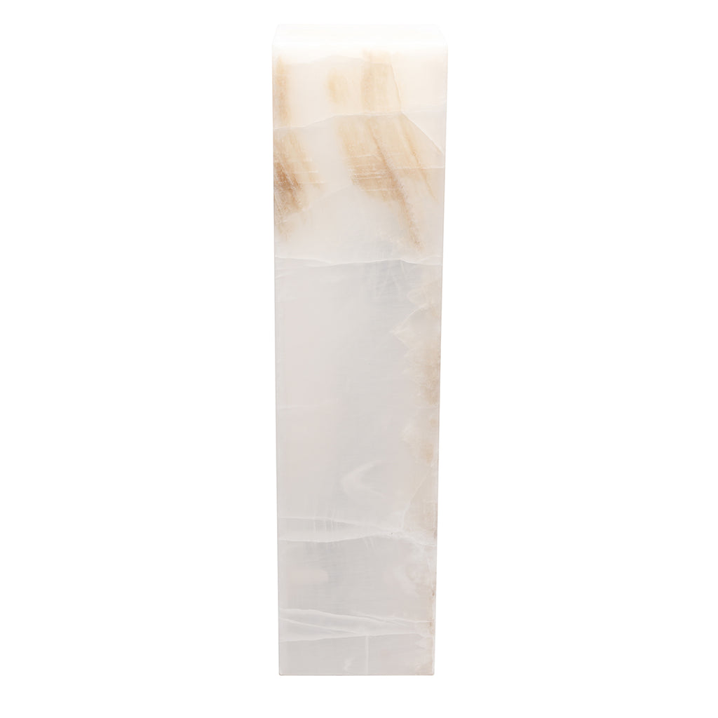 Medium Large Cube Natural Edge White Ice Lamp