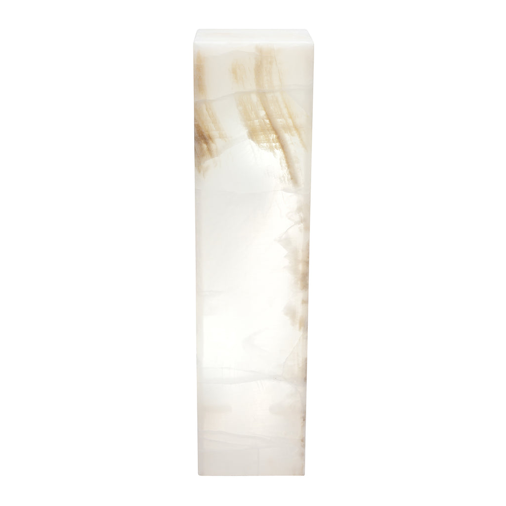 Medium Large Cube Natural Edge White Ice Lamp