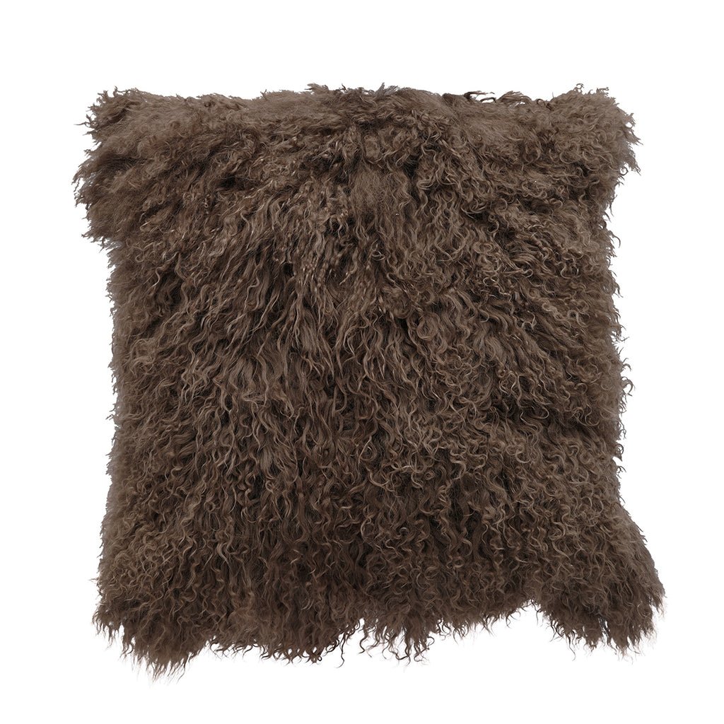 Tibetan Sheep Throw Pillow - Pewter