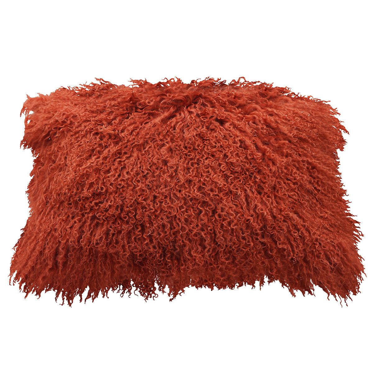 Tibetan Sheep Throw Pillow - Rust