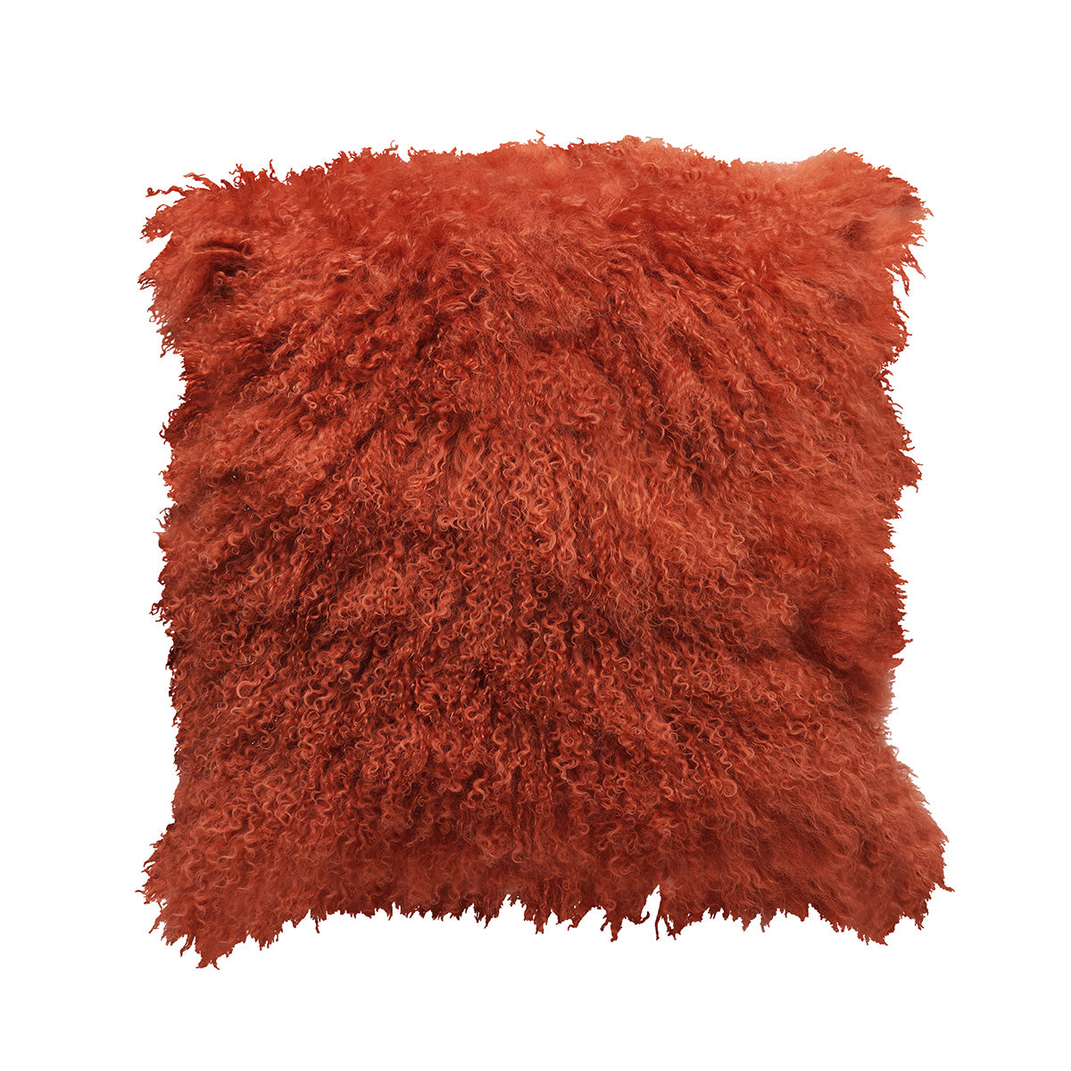 Tibetan Sheep Throw Pillow - Rust
