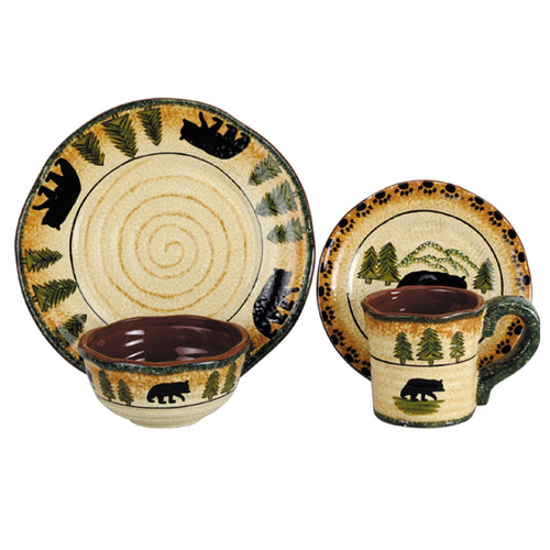 black bear dinnerware set 