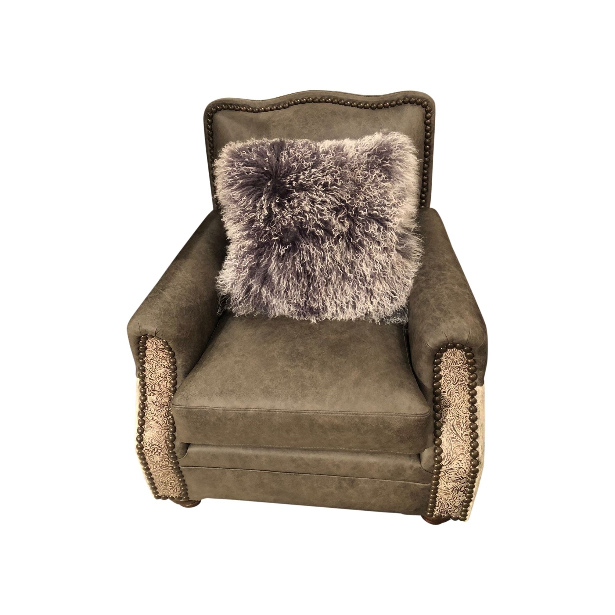 Grey Tipped Throw Pillow