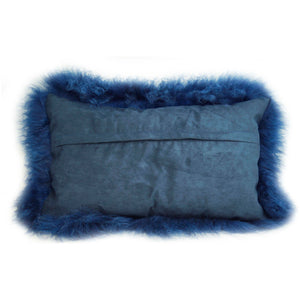 Tibetan Sheep Throw Pillow - Nautical Blue