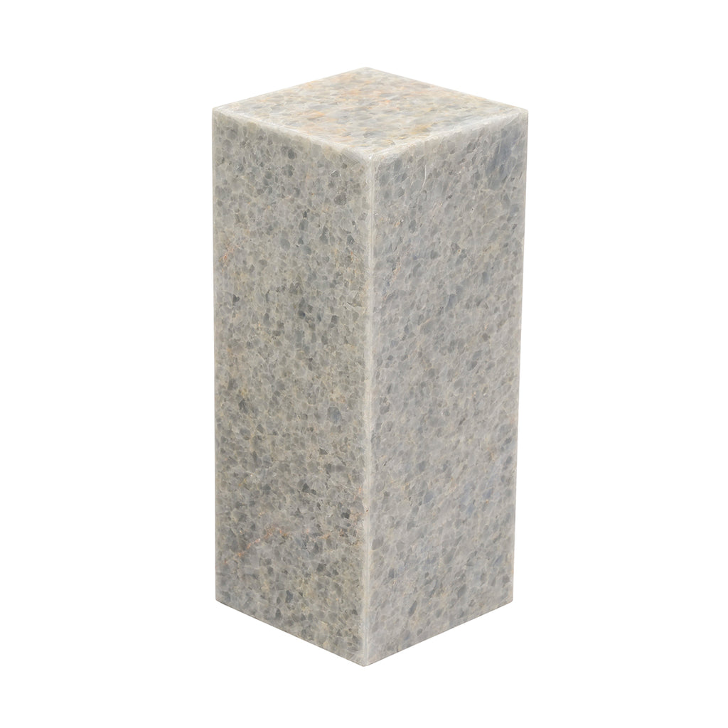 Small Cube Solid Top Flourite Pillar Lamp