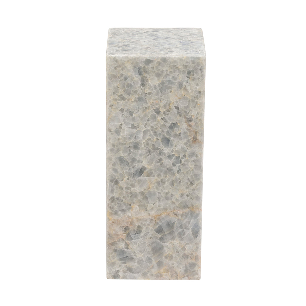 Small Cube Solid Top Flourite Pillar Lamp