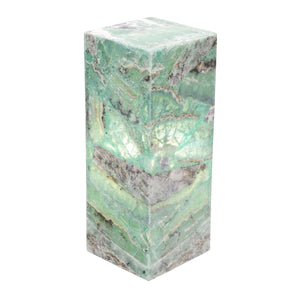 Medium Cube Solid Top Flourite Pillar Lamp