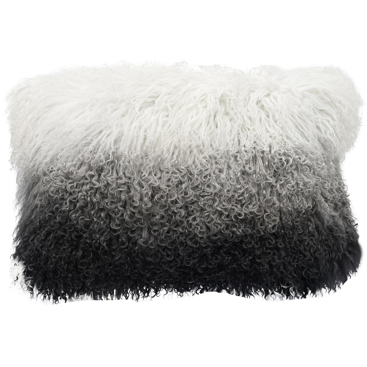 Tibetan Throw Pillow - Gray Ombre