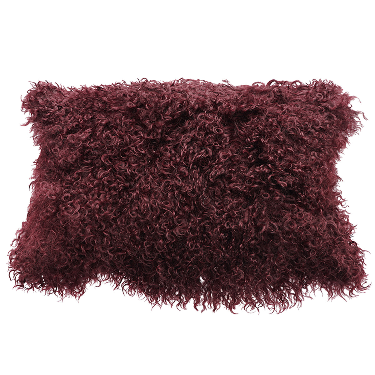 Tibetan Sheep Throw Pillow - Cabernet