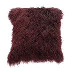 Tibetan Sheep Throw Pillow - Cabernet