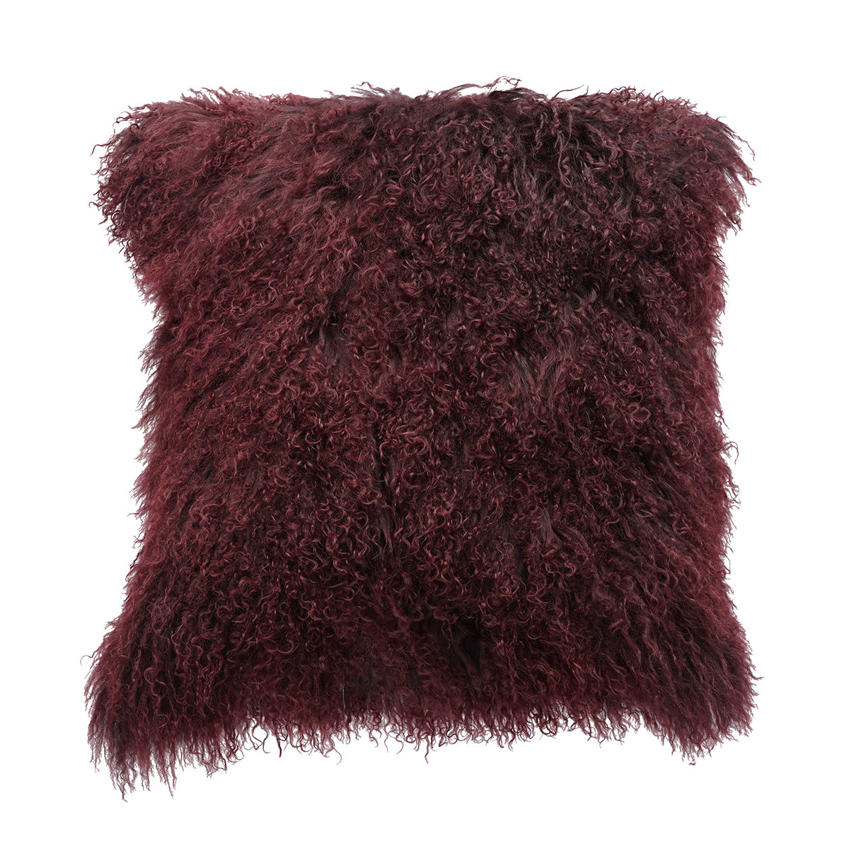 Tibetan Sheep Throw Pillow - Cabernet