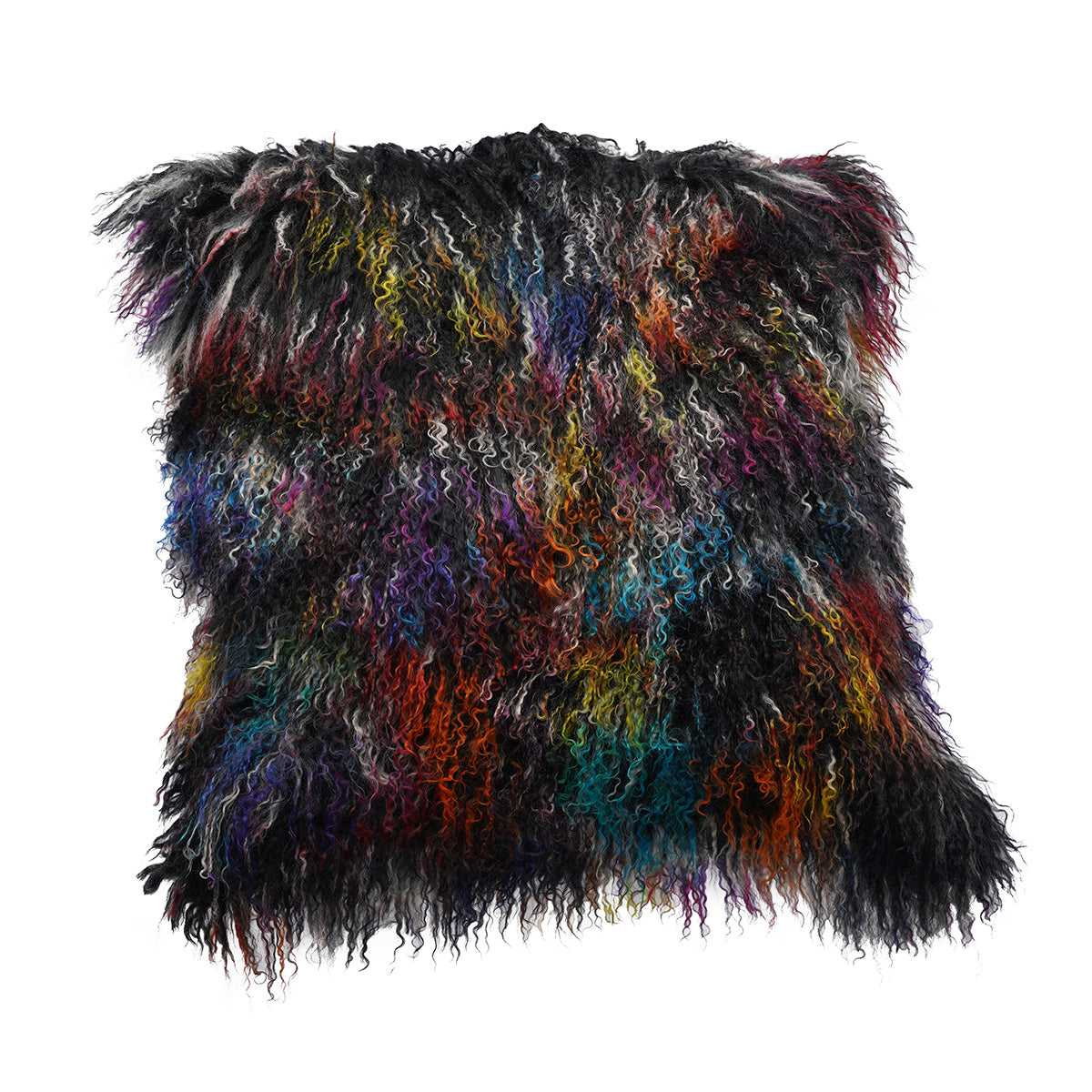 Tibetan Sheep Throw Pillow - Dark Confetti