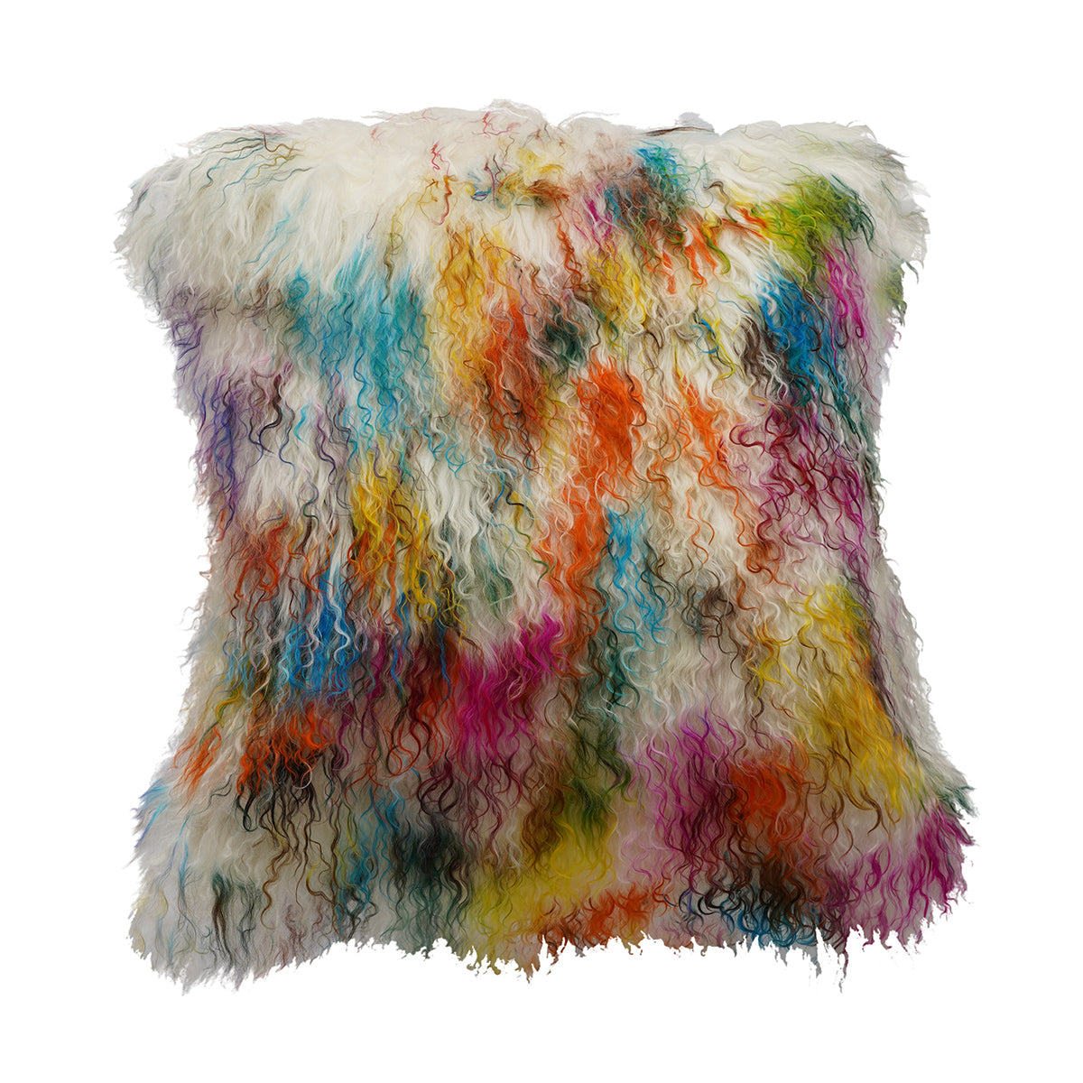 Tibetan Sheep Throw Pillow - Light Confetti