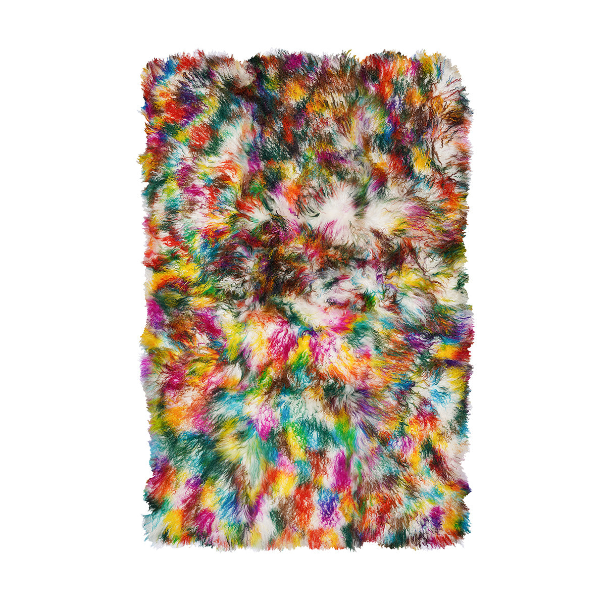 Tibetan Sheep Throw - Light Confetti