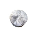 Round Patchwork Ottoman - Gray
