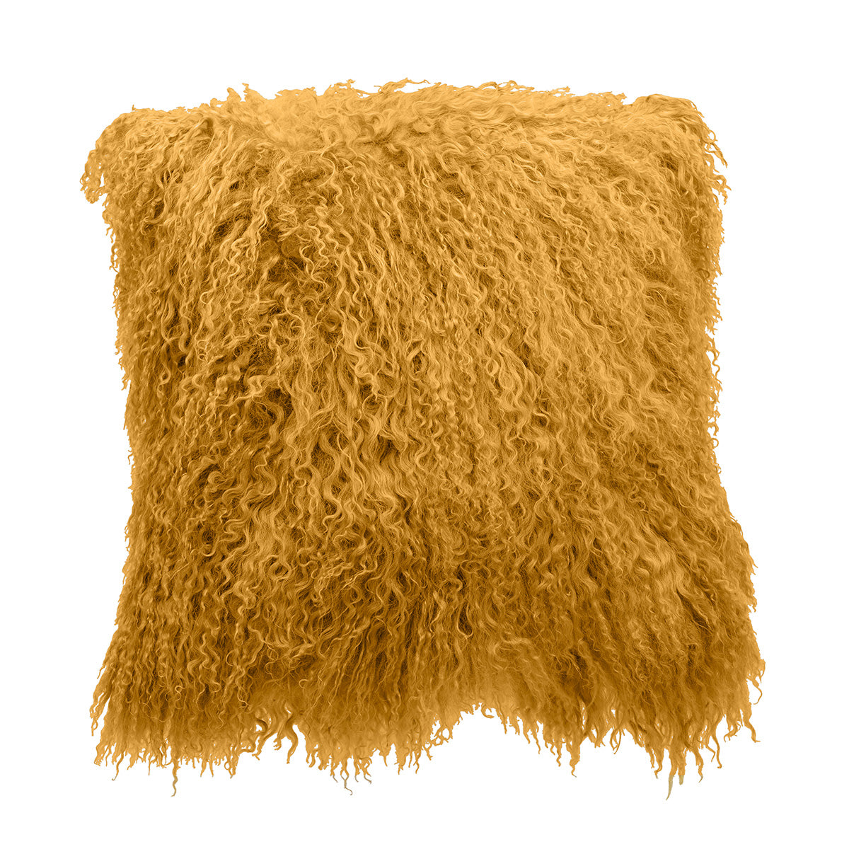Tibetan Sheep Throw Pillow - Mustard