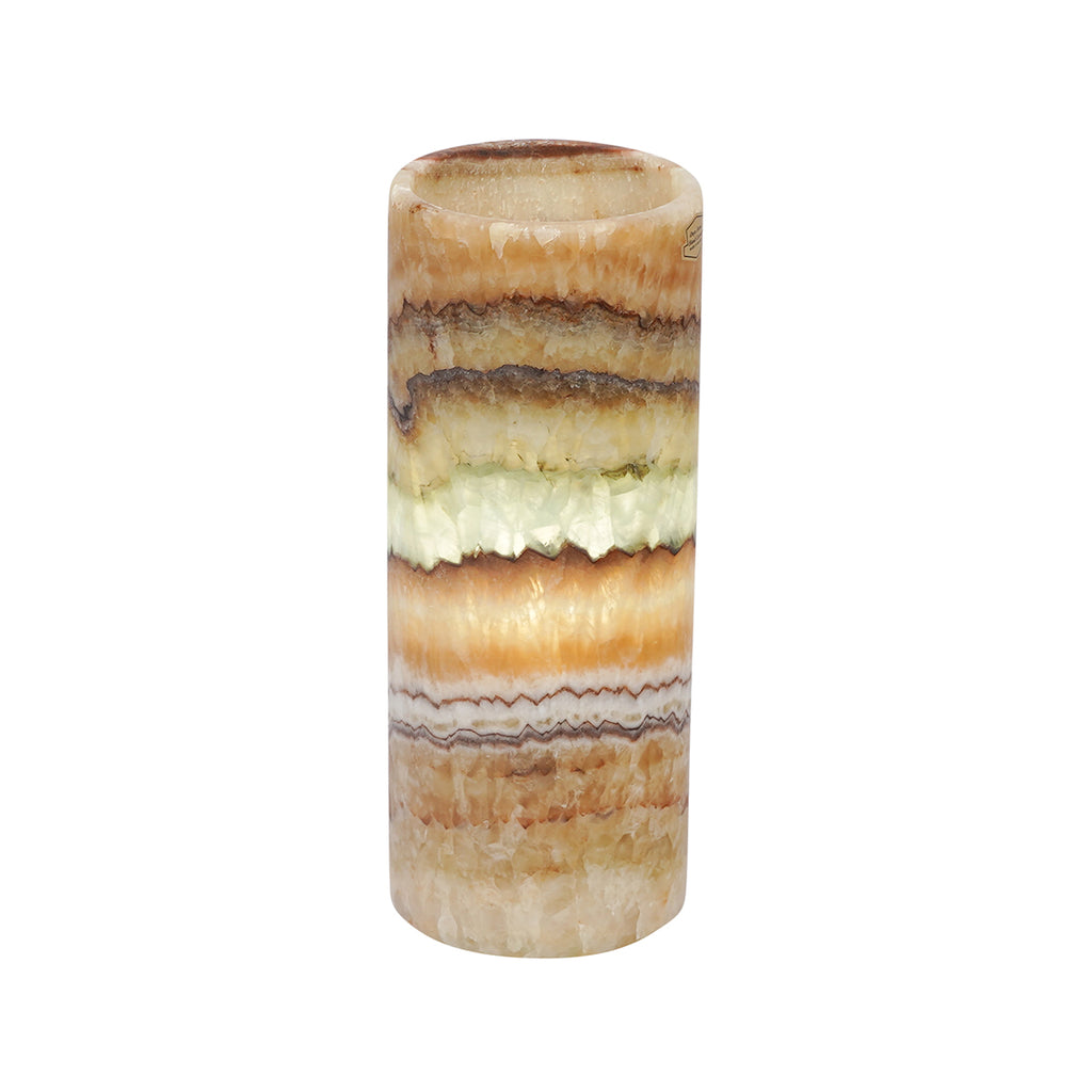 Small Aqua Cylinder Smooth Edge Lamp