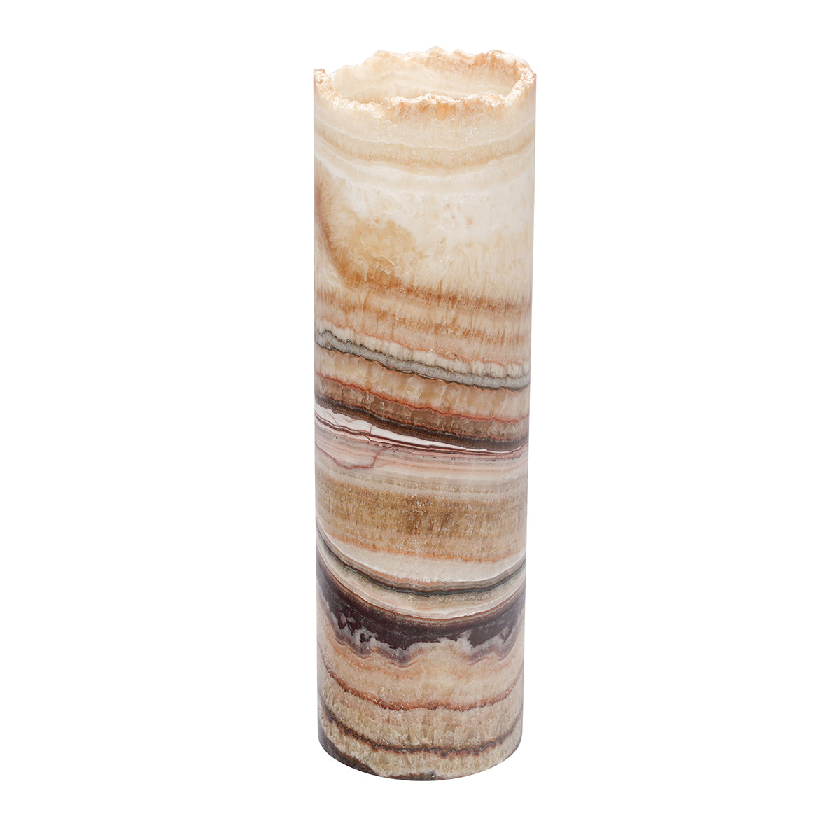 Medium Cylinder Natural Edge Aqua Lamp