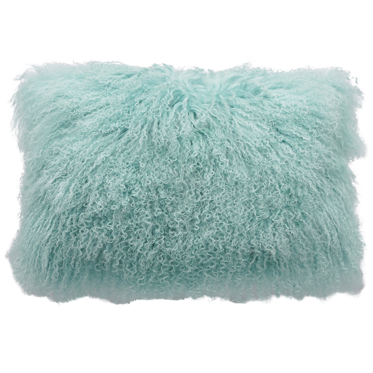 Tibetan Sheep Throw Pillow - Aqua
