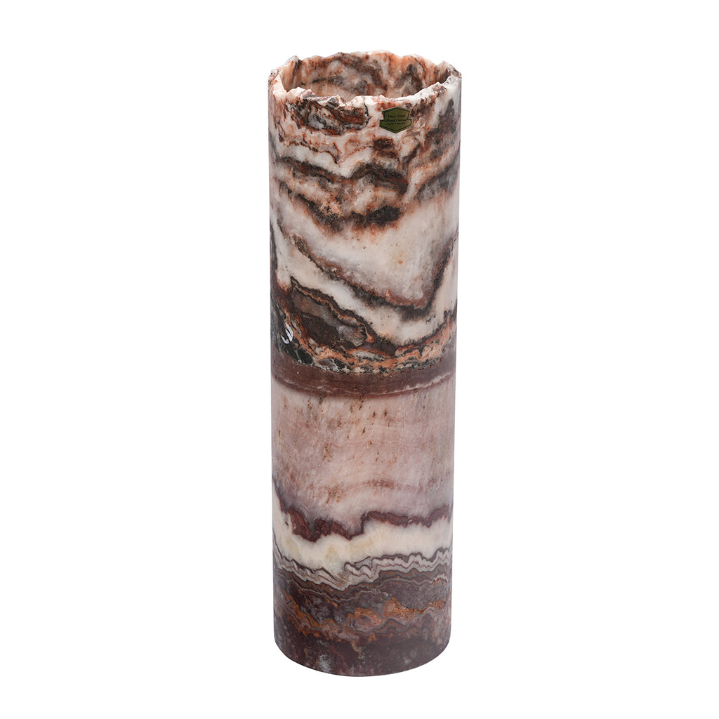 Medium Cylinder Natural Edge Purple Lamp