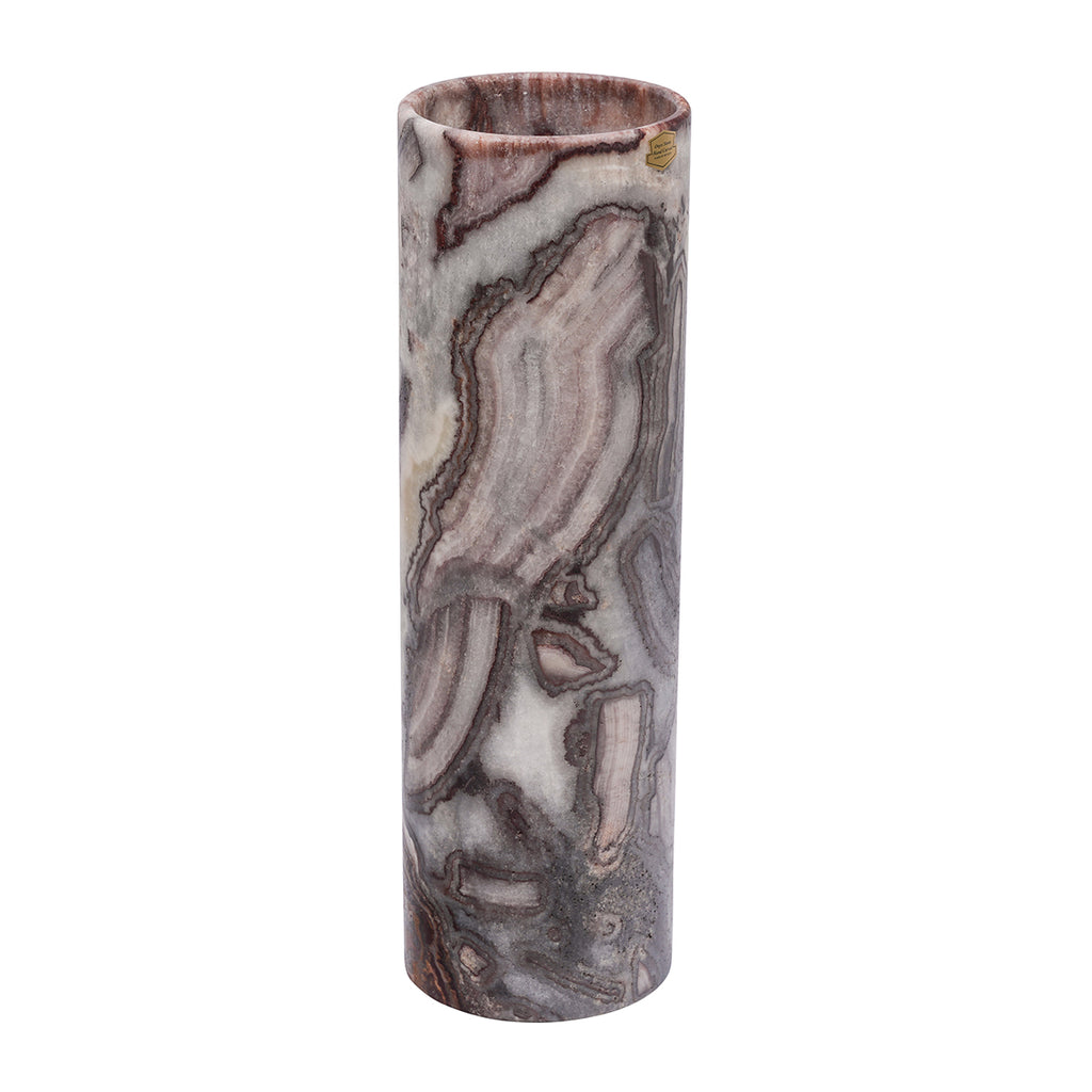 Medium Cylinder Smooth Edge Purple Lamp