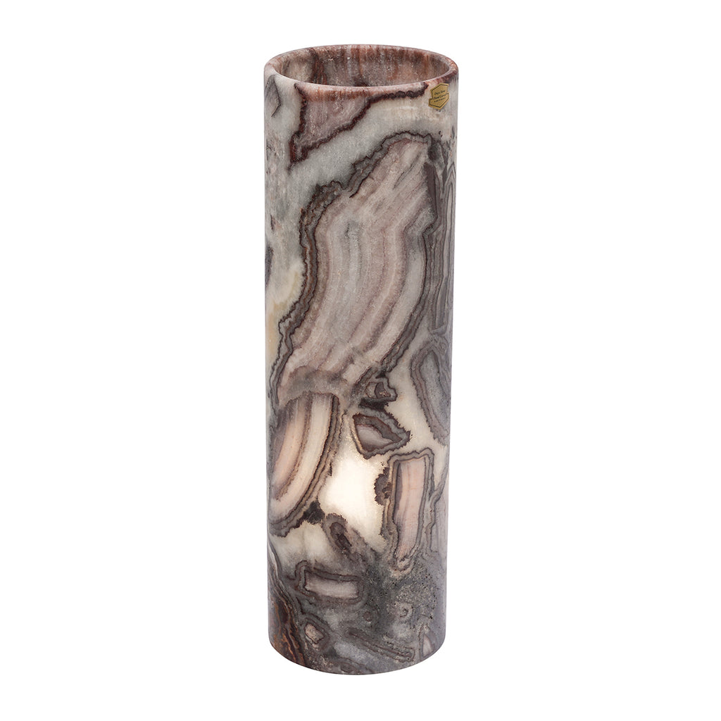 Medium Cylinder Smooth Edge Purple Lamp