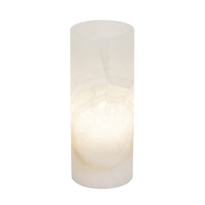 Small Cylinder Natural Edge White Ice Lamp