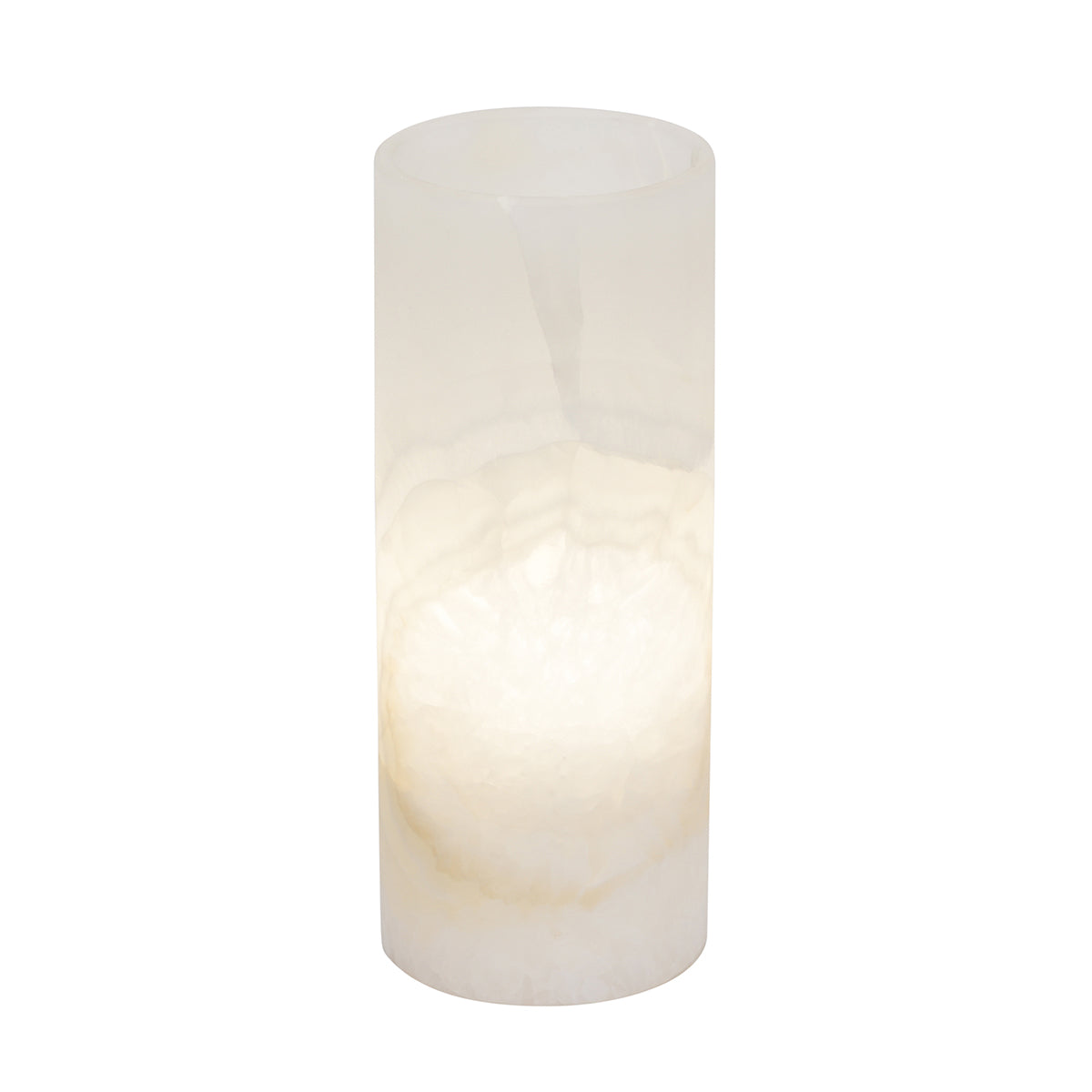 Small Cylinder Natural Edge White Ice Lamp