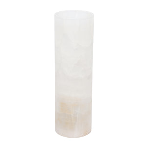 Medium Cylinder Smooth Edge White Ice Lamp