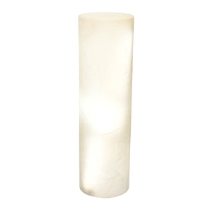 Large Cylinder Smooth Edge White Ice Lamp
