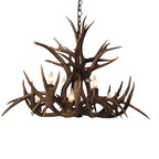 8 Light Inverted Mule Deer Antler Chandelier