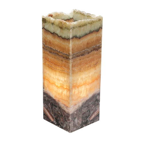 Small Cube Natural Edge Aqua Lamp