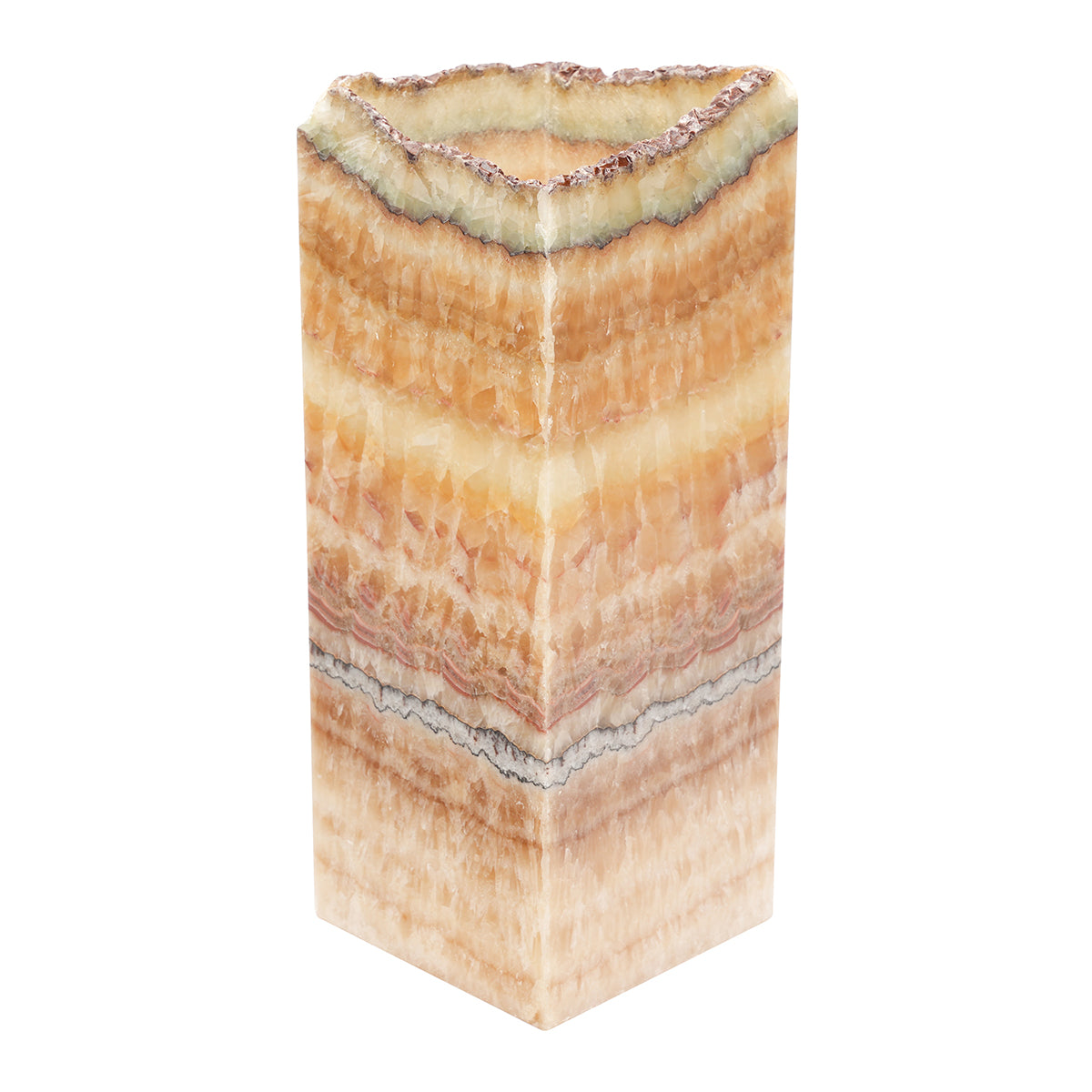 Medium Cube Natural Edge Aqua Lamp