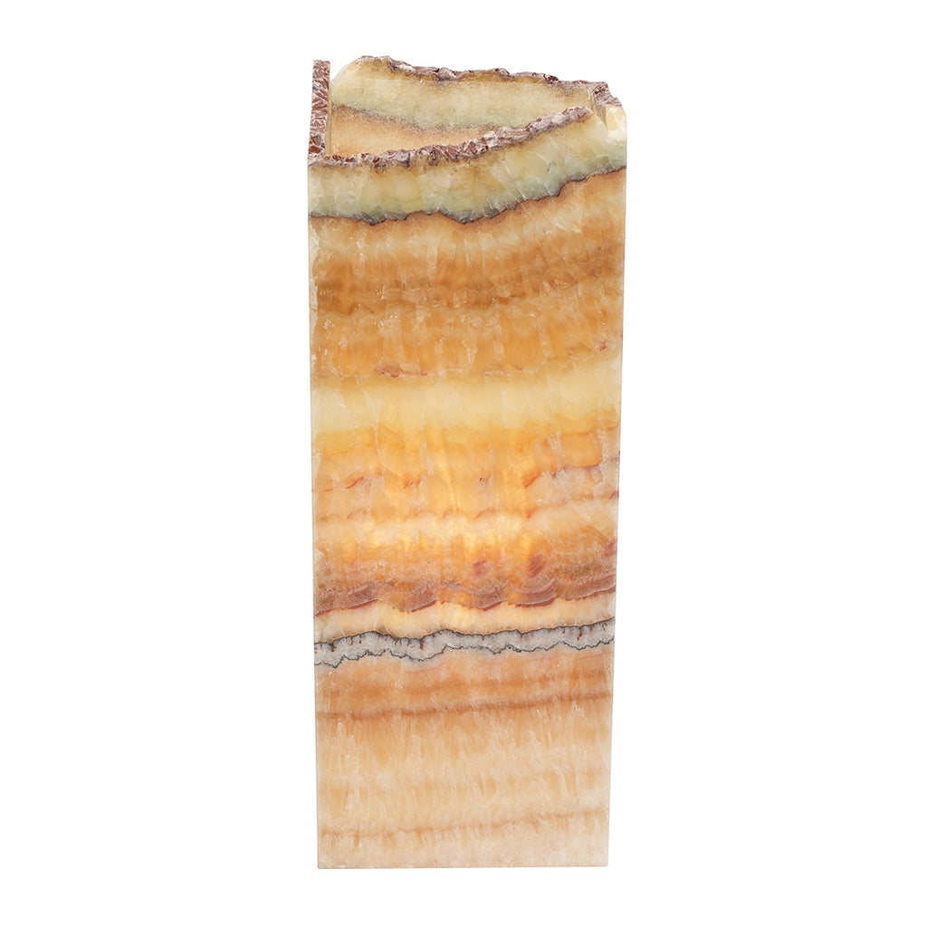 Medium Cube Natural Edge Aqua Lamp
