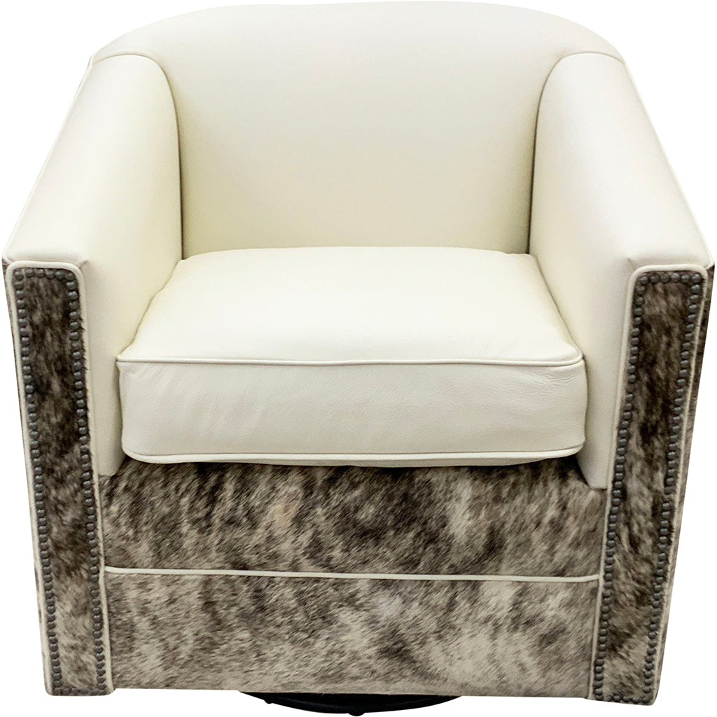 White Cowhide Glider