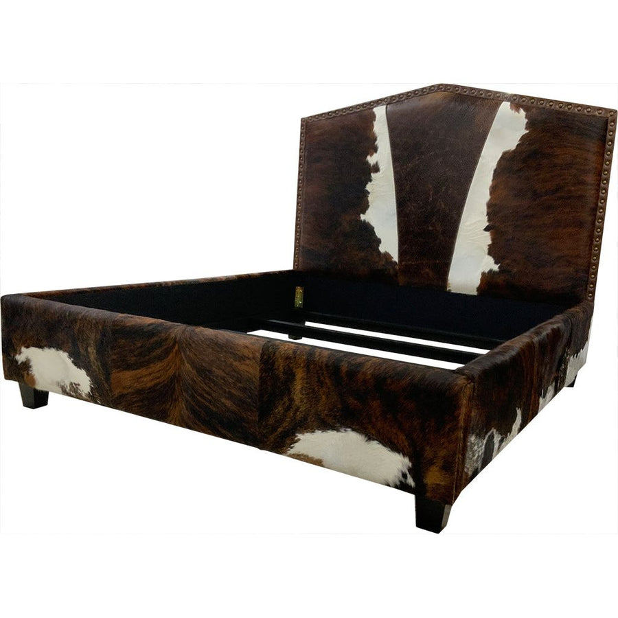 Leather and Cowhide Headboard OnlineN Great Blue Heron Furniture