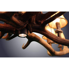 Load image into Gallery viewer, 8 Light Elk/Fallow Elongated Antler Chandelier