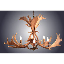 Load image into Gallery viewer, 6 Light Fallow Antler Chandelier